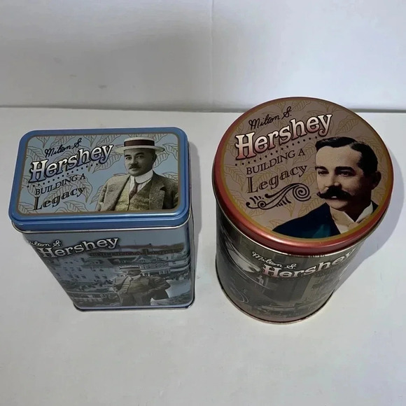 Vintage Milton S. Hershey Canisters, Set of 2, made in USA, 1996 - Picture 2 of 13